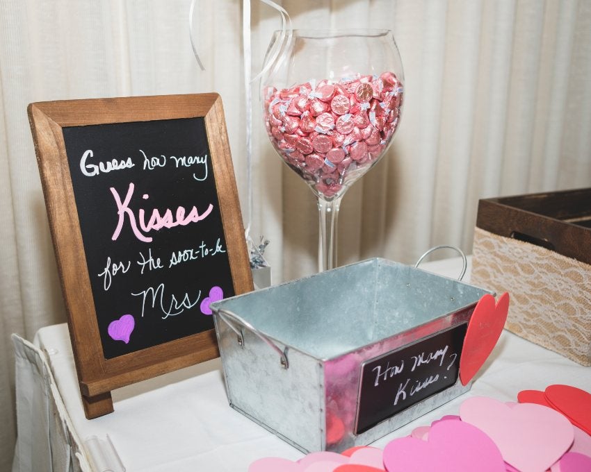 Bridal Shower Game Guess the Kisses
